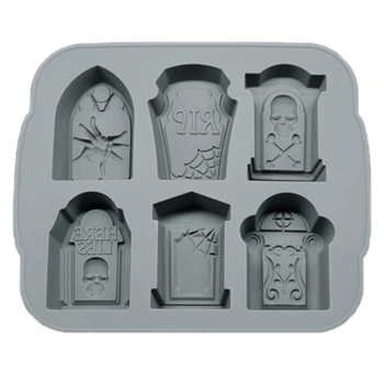 

Silicone Ice Trays Halloween RIP Gravestone Mold for Ice