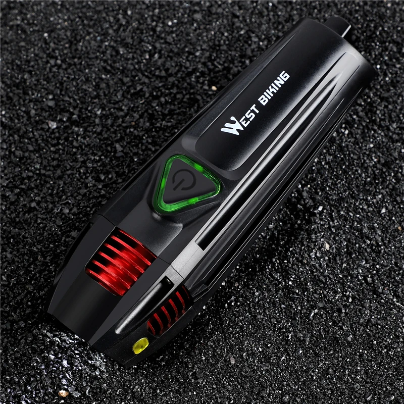 WEST BIKING велосипедный передний светильник USB Перезаряжаемый велосипедный флэш-светильник на руль светодиодный головной светильник водонепроницаемый велосипедный светильник s для велосипеда