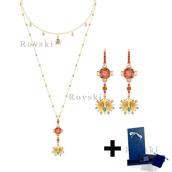 

High Quality Original SWA 5451301 5451303 Shell Necklace Earrings Original Logo Box Set Woman Jewelry Gift Free Shipping