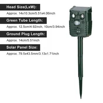 

Plastic Ultrasonic Sound White Light Flashing Solar Animal Repeller for Courtyard Garden Solar Animal Repeller