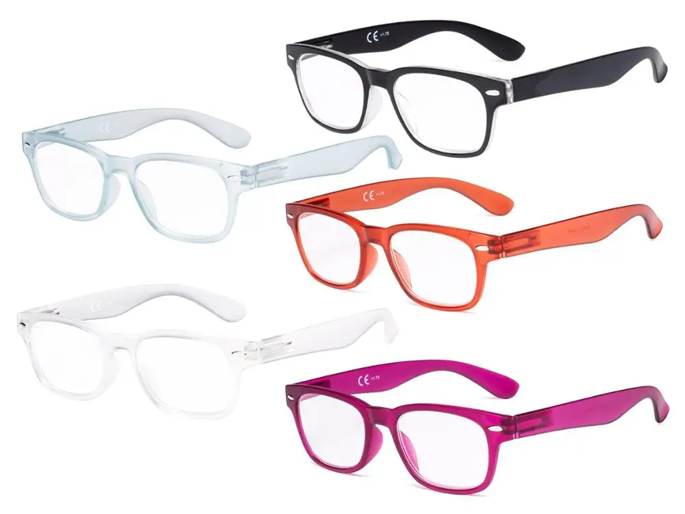 RFH4-5pcs-Mix Eyekepper женские очки для чтения-5 Пак Ретро читателей для женщин - Цвет оправы: 5pcs-Mix