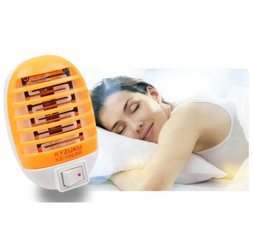 

LED Electric Plug Mosquito Fly Bug Insect Trap Zapper Killer Night Lamp US Plug Roung Mosquito Killer Lamps Bedroom Summer Hot