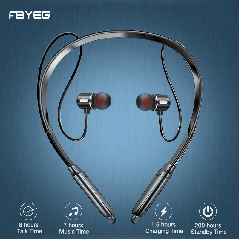 FBYEG C10 BC10 беспроводные Bluetooth наушники стерео Спортивная гарнитура магнитный