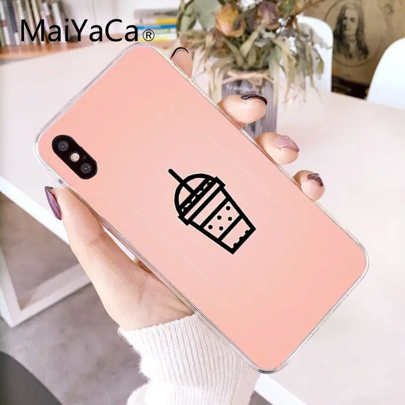 Funny Cute Cartoon food pearl milk tea pudding strawberry