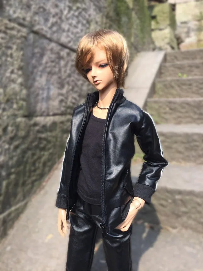 

1/4 1/3 Одежда BJD мотоциклетная кожаная куртка пальто для BJD/SD MSD SD13 SSDF ID72 HID мощный дядя куклы аксессуары C0019