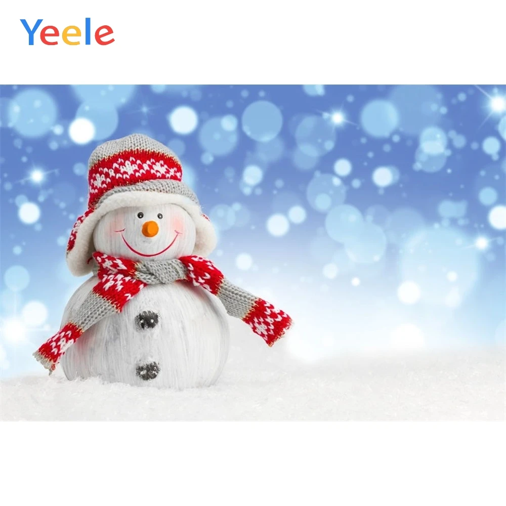 

Yeele Christmas Backdrop Winter Snow Snowman Forest Tree Wonderland Photography Children Birthday Background For Photo Studio