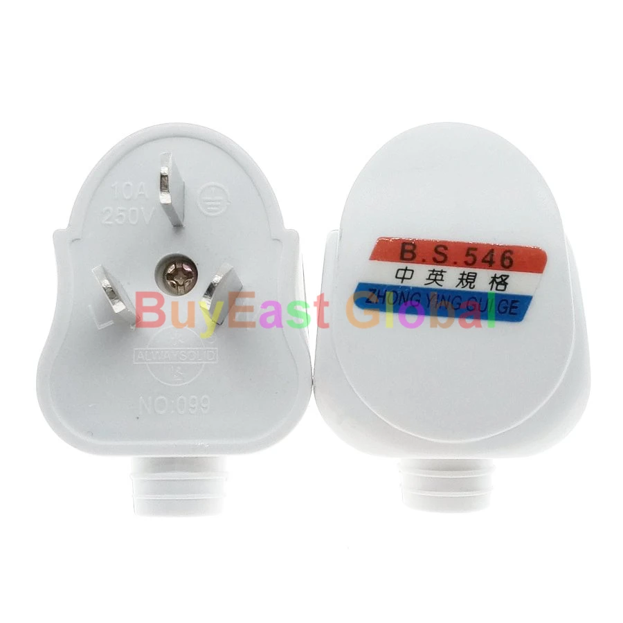 (Лот 5) Китай Ausralian 3 Pin DIY перезаряжаемая Вилка питания AC100 ~ 250 В 10A белый цвет|plug|plug