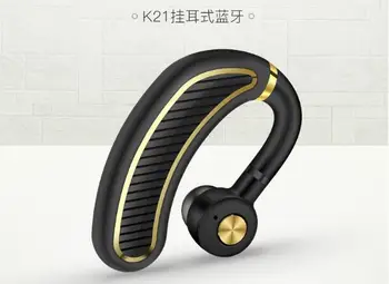 

10 pcs per lot K21 bluetooth earphone ear hook style comfortable to wear golden or black in retail box