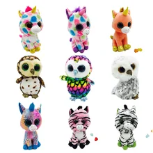 15cm ty bonito grande olho brinquedo de pelúcia série animal bonecas macias de olhos grandes peluche animal boneca brinquedos do miúdo cão raposa unicórnio(China)