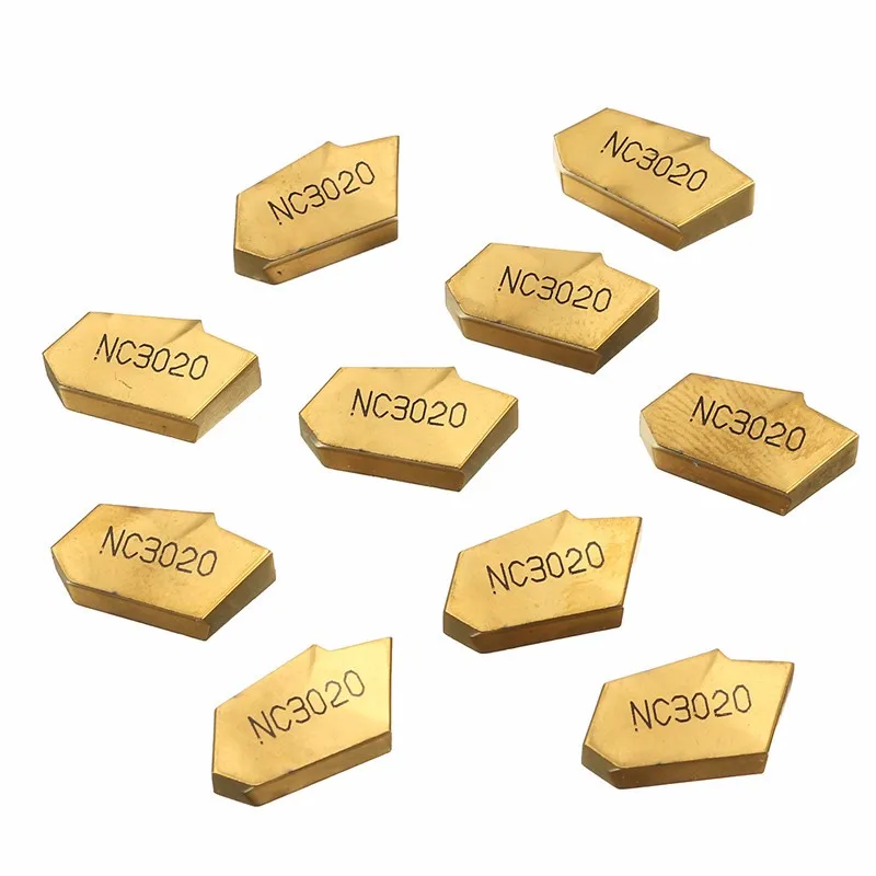 

10pcs ZQMX4N11-1E SP400 Cemented Turning Tools Carbide Inserts Carbide Cutter Gold Grooving Cut-Off Blade 4mm