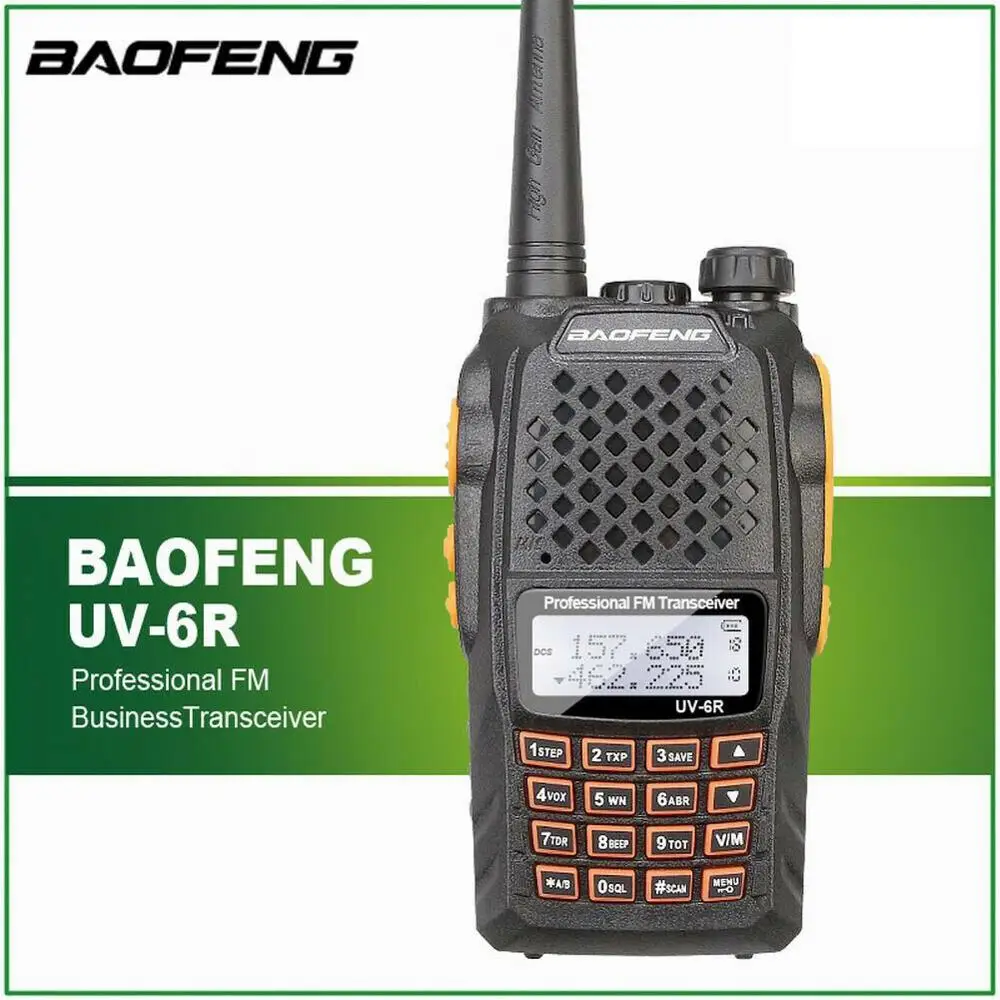 Baofeng UV 6R рация профессиональная CB радио двойная частота 128CH ЖК дисплей