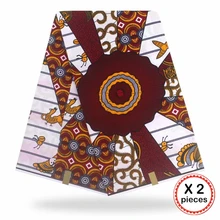 Африканская восковая ткань с принтом Хлопок Шитье Анкара африканская ткань 12 ярдов Нигерия Гана ткань для DIY свадебного платья 91607