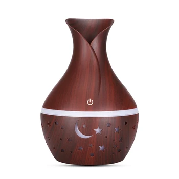 

USB Air Humidifier Essential Oil Diffuser Ultrasonic Household Aroma Diffuser Aromatherapy Mist Maker with Color Light Deep Wood