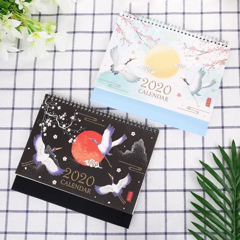

2020 Year Crane Desktop Table Calendar Daily Schedule Planner Agenda Organizer