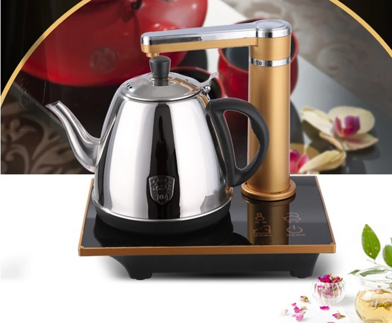 Интеллектуальный бытовой чайник для нагрева воды, автоматический электрический чайник, мини чайник из нержавеющей стали, бойлер для воды, 1л