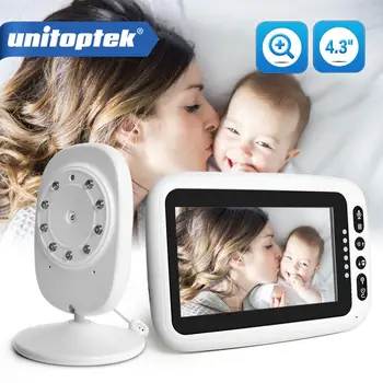 

Radio Babysitter 4.3 inch LCD Baby Monitor Sitter IR Night Vision Intercom Lullabies Temperature Monitor/Alarm Zoom Monitor