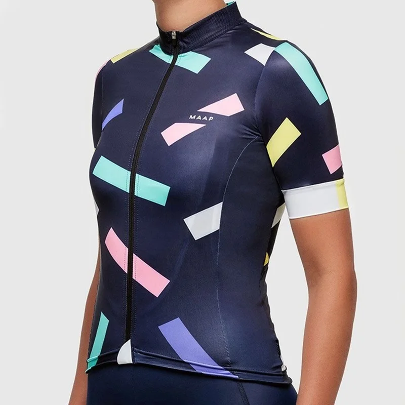MAAP Велоспорт костюм короткий рукав Джерси для женщин и 9D мягкий нагрудник гелевые шорты спортивная одежда SL maillot et cuissard de cycliste femme - Цвет: 8