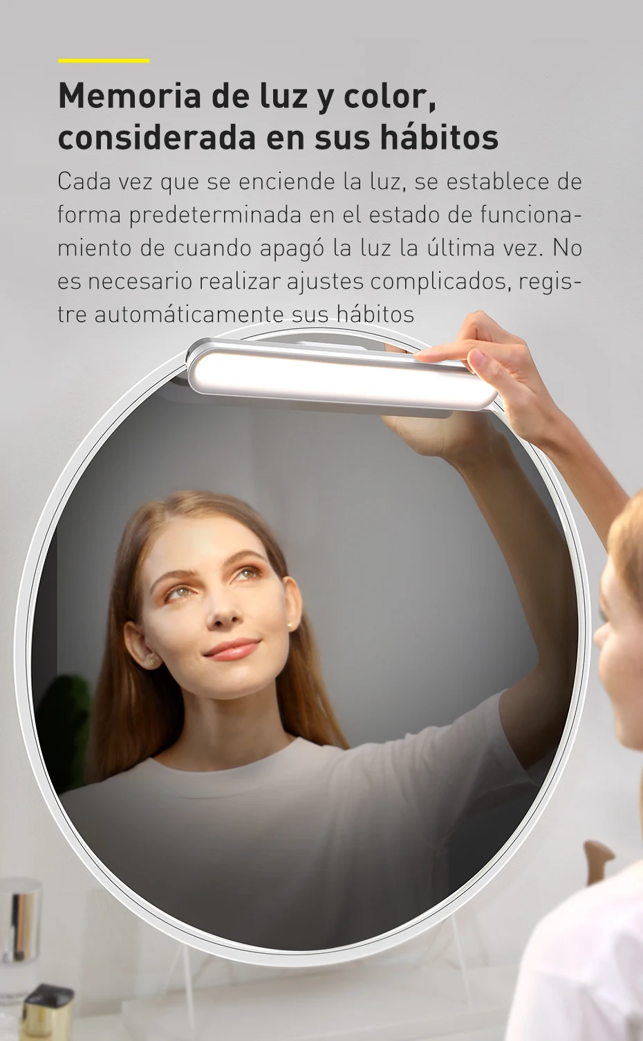 Lámpara de escritorio Baseus, luz colgante magnética, lámpara de mesa LED, recargable, atenuación continua, luz nocturna