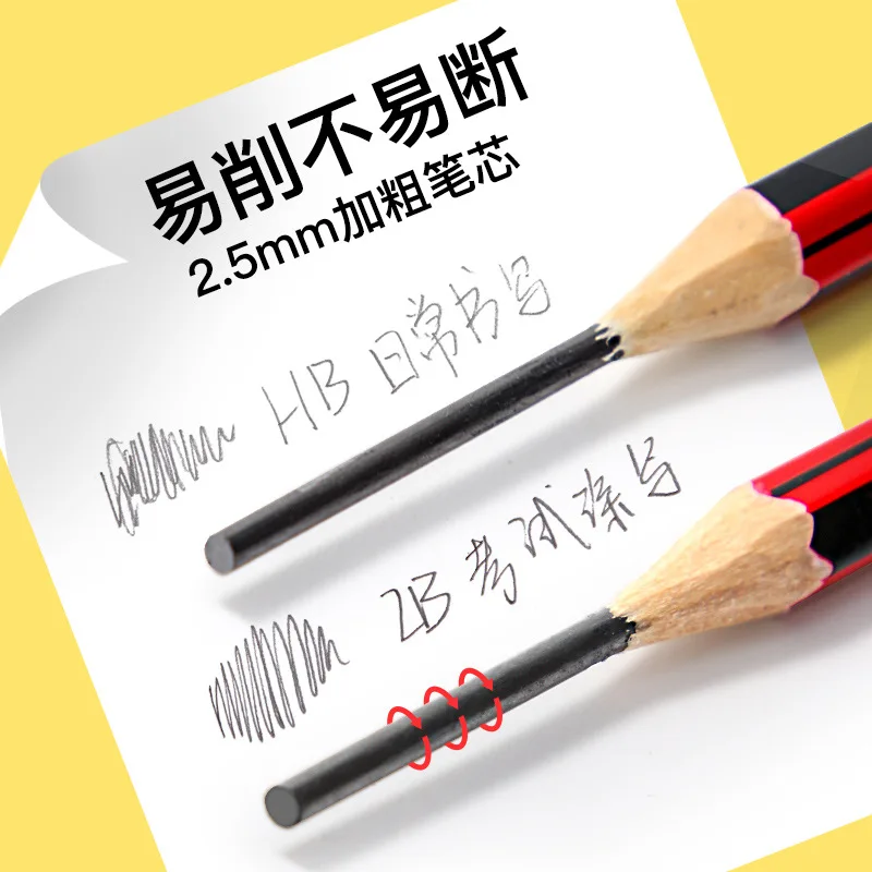 Wooden Pencil 20 / 10pcs / lot HB pencil with eraser children's drawing school writing stationery