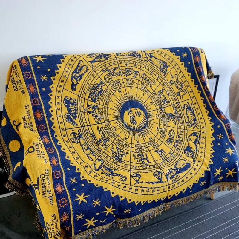 2 стороннее хлопковое богобое богемное синель Плед Одеяло Диван Декоративные