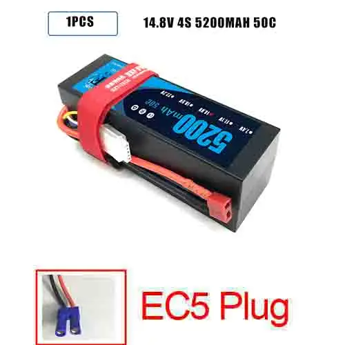 DXF Lipo 4S Батарея жесткий чехол 14,8 V 5200 мА/ч, 6500 мА/ч, 50C 100C 200C AKKU для 1:8 1:10 RC автомобиль E Багги Truggy Грузовик Лодка - Цвет: 1PCS4S5200HARDEC5