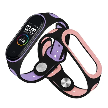 

For mi 3 band strap Xiaomi mi band 4 strap sports buckle mi band 3 strap silicone replacement for Mi Band 3 4 Strap