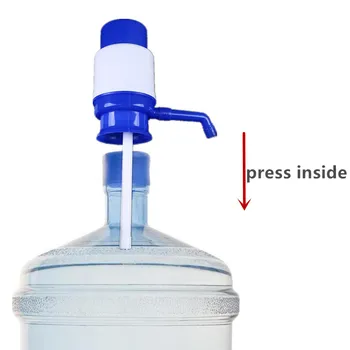 

5 Gallon Portable Bottled Drinking Water Hand Press Manual Pump Dispenser with Removable Tube Vacuum Action Device