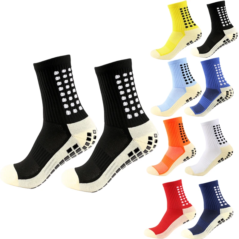 

New Football Socks Outdoor Anti Slip Men Womens Soccer Sports Sport Socks Square friction Film Thickened Towel Bottom