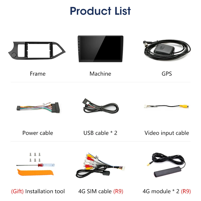 Perfect Jansite R9 9" RDS DSP Car Radio For KIA Morning 2011-2016 autoradio Android Wifi Touch screen GPS Mirror-link players with frame 5