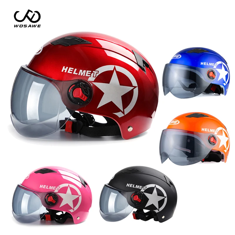 

WOSAWE Bike Helmet Scooter MTB Motorcycle Helmet boy Sunscreen Cap Protection Bicycle Hard Hat Motobike Helmet Cascos Ciclismo