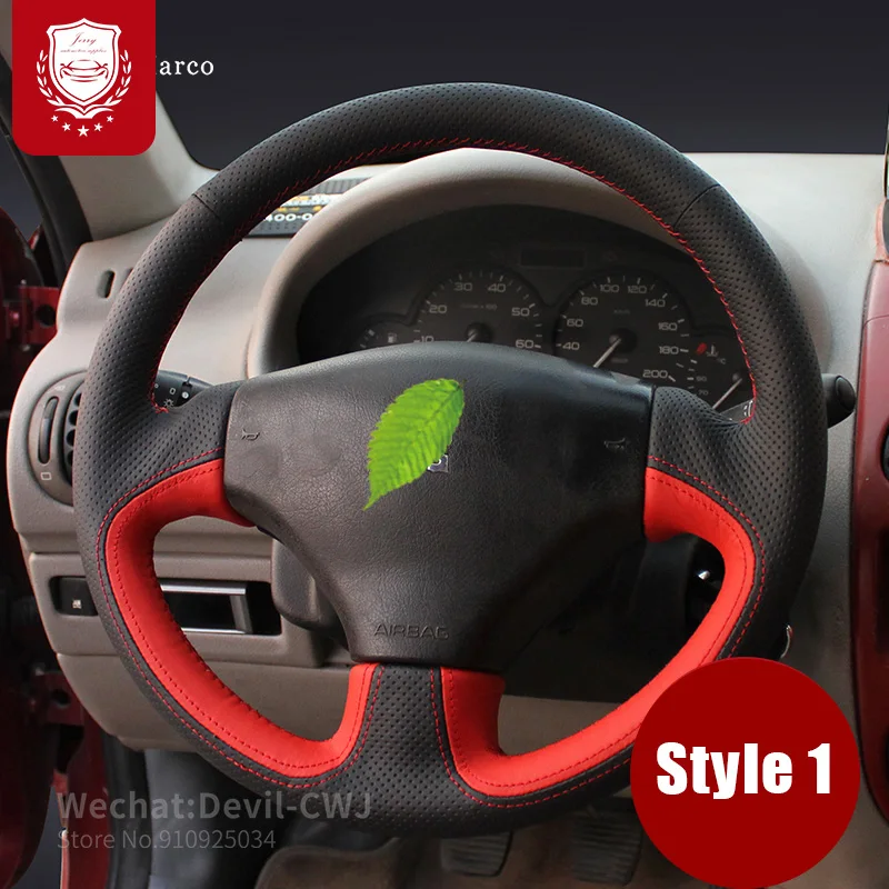 Steering Wheel Cover For Peugeot 206 207 307 3008 408 508 Premium Suede Leather Car Accessories