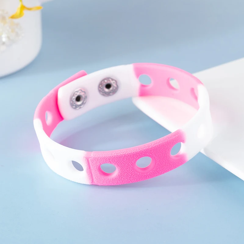 Bracelet Jewelry Silicone Bracelet Wristbands With Shoe Croc Buckle PVC Shoe Accessories 10Pcs Random Color