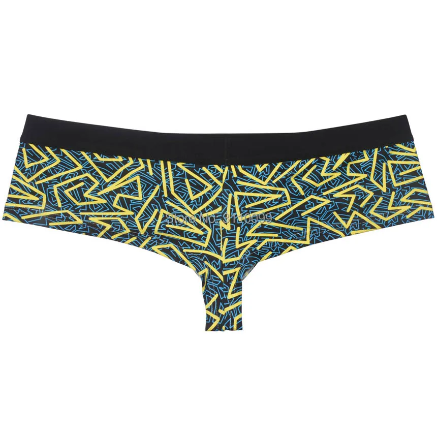 4PCS Mens Flowery Bulge Boxer Underwear Shiny 1/2 Coverage Cheeky Pouch Trunks Hot Bikini Boxers Shorts 2