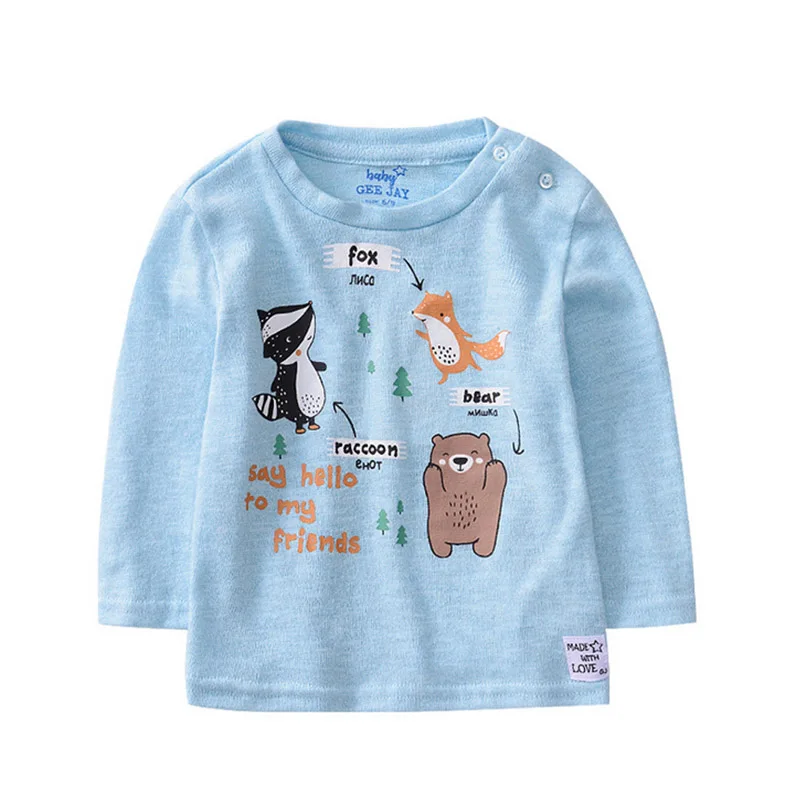 Осенние футболки с длинными рукавами для маленьких девочек, топы с рисунком для малышей, футболки, повседневная блузка
