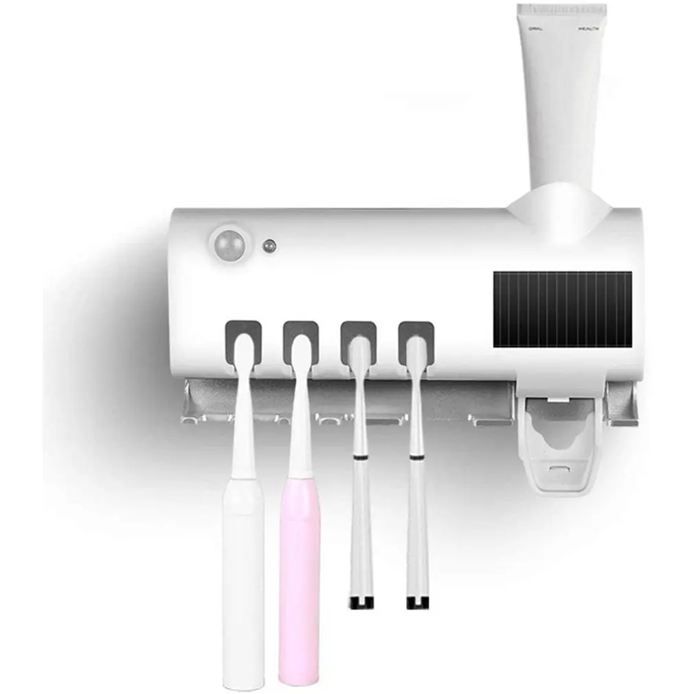 

Uv Toothbrush Disinfection Stand Toothbrush Holder Toothpaste Dispenser Ultraviolet-Ray Sterilization