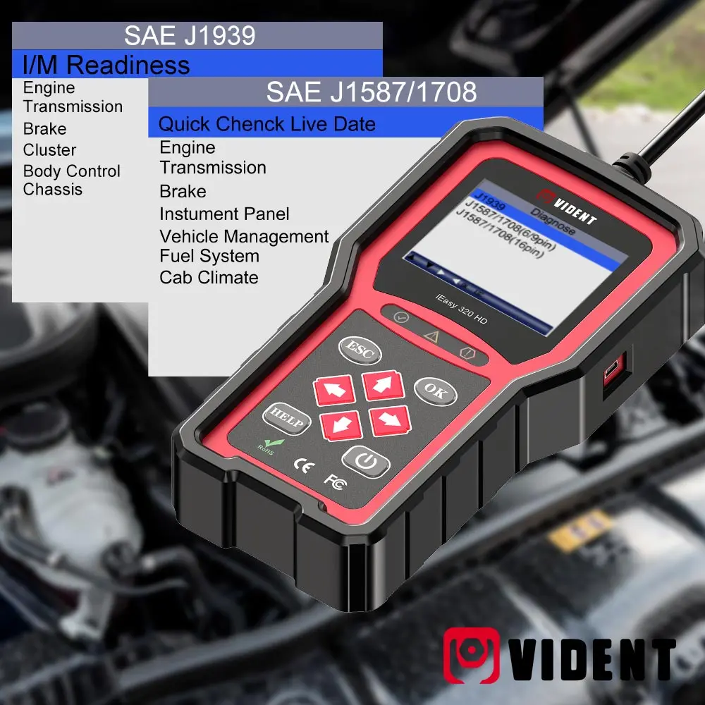 Диагностический инструмент Vident iEasy320HD для грузовиков сканер OBD2 проверки