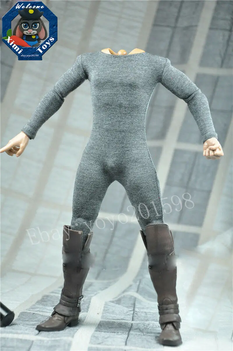 DIY 1/6 масштаб серый сиамский комбинезон одежда для 12 &quotHT мужской фигурку куклы |