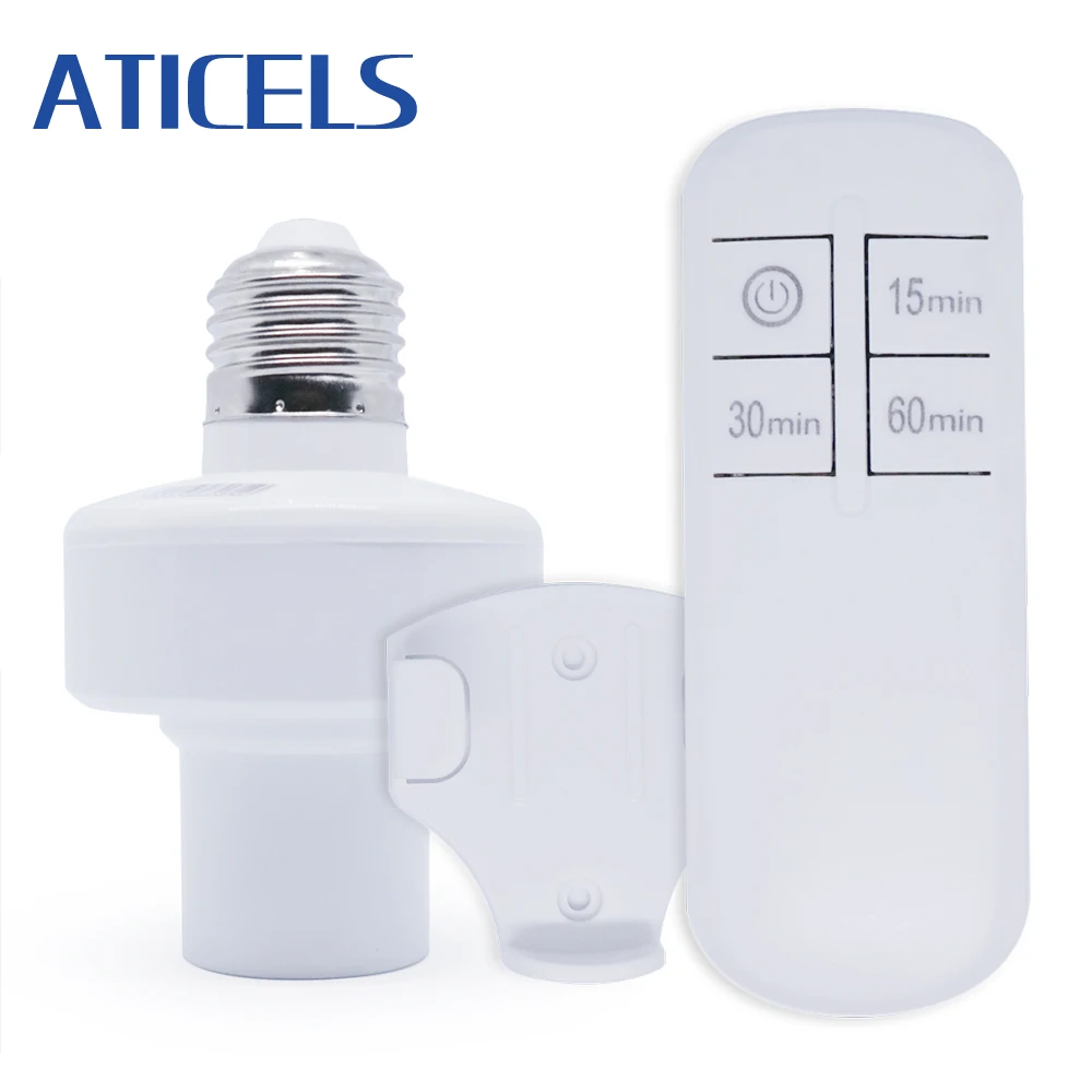

E27 Socket With Timer Wireless Remote Control E27 Lamp Holder For E27 LED Bulb Night light 110V / 220V