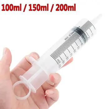 

100/150/200ml Disposable Plastic Large Injection Syringe Needleless Sterile Pet Feeder Syringe Hydroponics Lab Medical Tool