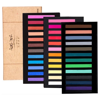 

Students Art Supplies Portable School Bright Color Smooth Hair Dying Solid Powder Fluorescent Crayons Painting Chalk Set Study