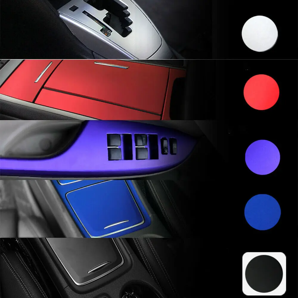 Full Set Interior Matte Black Carbon Fiber Center Console Durable Wrap Protector Vinyl Decoration Sticker For Tesla Model S/X