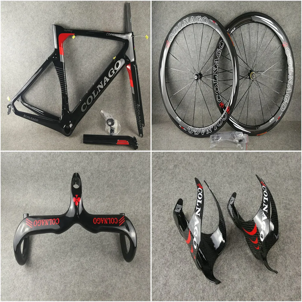 Черная красная концепция Colnago рандомные рамки и колесная пара colnago колба для