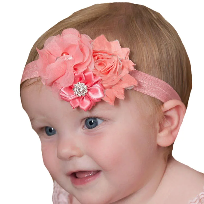 Diademas para bebé recién nacido, vinchas de flores con diamantes de  imitación para niñas pequeñas, accesorios para el cabello para niños  pequeños, tocado|Niños y Bebé Accesorios| - AliExpress