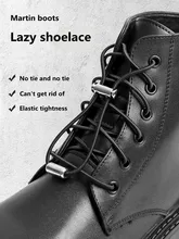 

Round Elastic Metal Lock Shoelaces Without Ties Sneakers Boots Shoelace Kids Adult Quick Lazy Laces for Shoes No Tie Shoe Laces