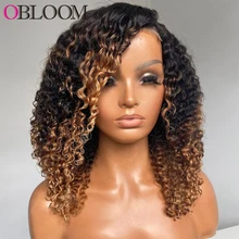 

Ombre Honey Blonde Water Wave Lace Front Human Hair Wigs 4x4 Lace Closure Wigs Pre plucked Brazilian Hair Wigs For Black Women