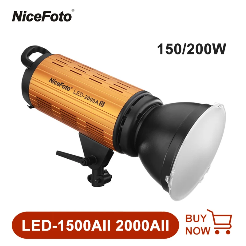 NiceFoto светодиодный-1500AII 2000AII LED фото видео свет 3200-6500K с креплением Bowens