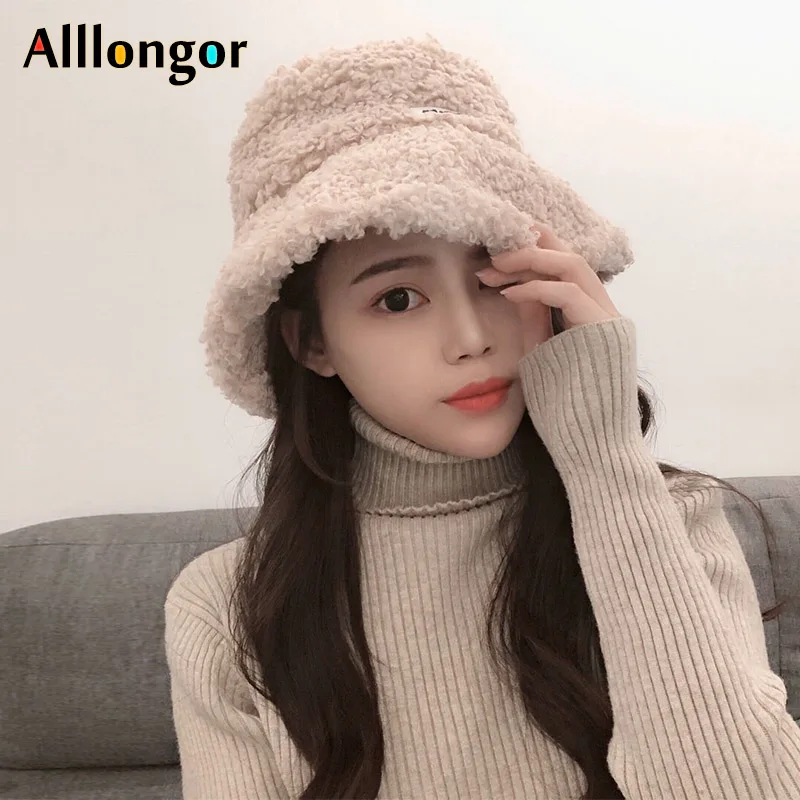 Зимняя теплая пушистая шапка из искусственного меха для женщин gorra de pescador sombreros, розовый, черный bob femme, Панама, рыбацкие шапки