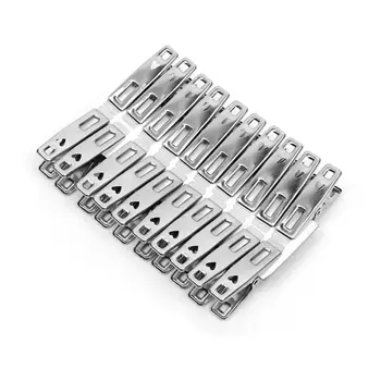 

100PCS Clothes Pegs Stainless Steel Clips For Coat Pants Laundry Drying Hanger