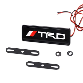 

1PCS Model LED Decorative Lights Car Front Hood Grille Emblem Badge For Toyota TRD Corolla Rav4 Auris Camry Yaris CHR Avensis