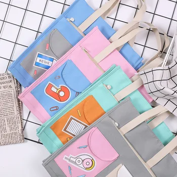 

Multi-compartment Tutorial Bags for Student A4 File Document Stationery Storage Organizer Waterproof Shoulder Bag Hand Bag